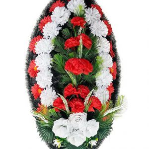 Венок ритуальный №1 Хризантемы